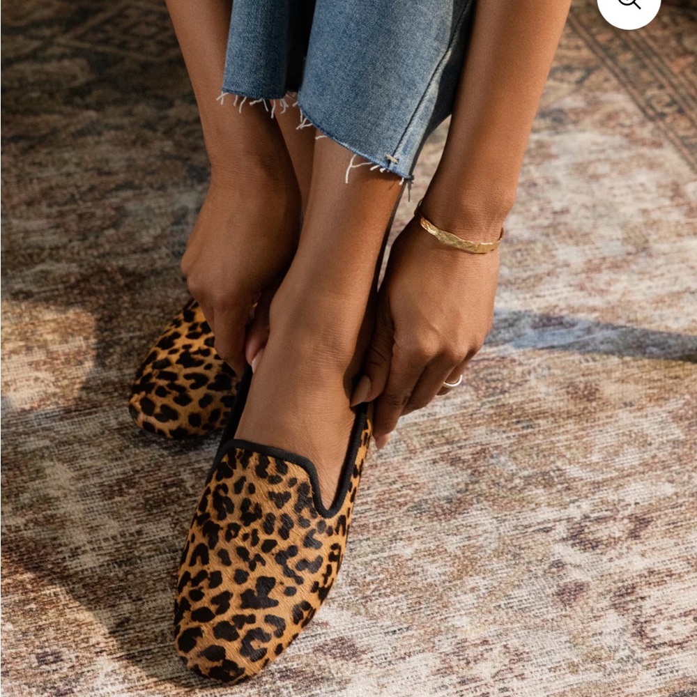 Birdies The starling cheetah calf hair flats size 9.5